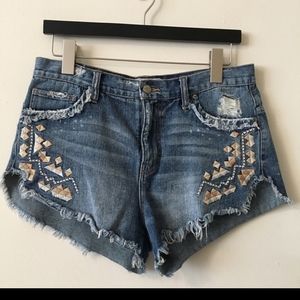 Free People jean shorts